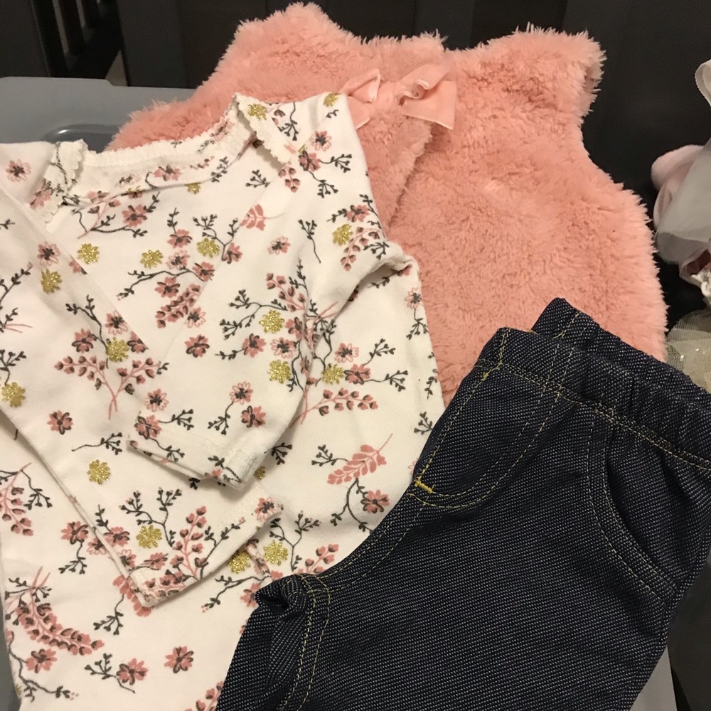3 piece set with vest pants and long sleeve